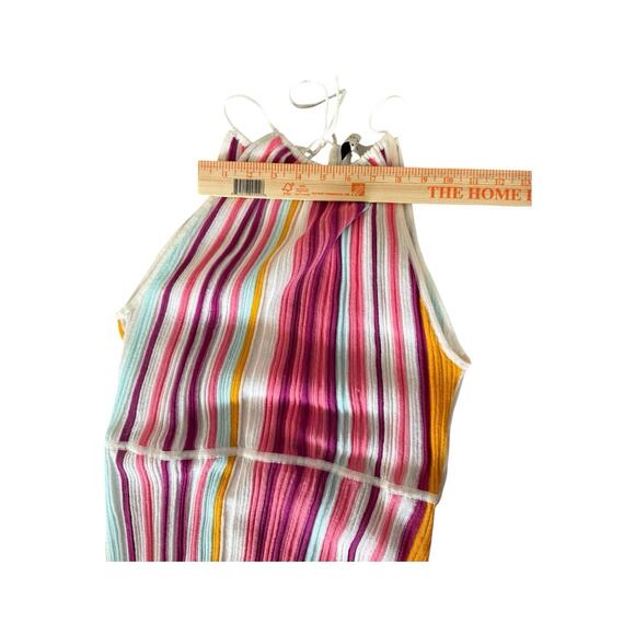 Lover The Label Holly Midi Dress Size 10 Rainbow Halter - Picture 11 of 16